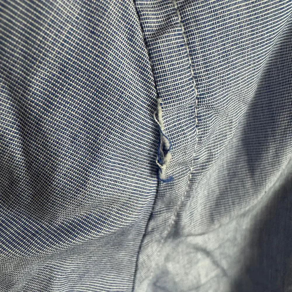 J.Crew Shirt Slim Untucked Secret Wash Cotton Poplin Men L Waterfall Long Sleeve